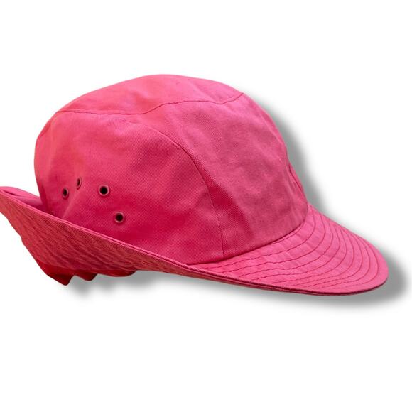 Betmar Bucket Sun Hat Vented Cloche Pink Bow Cotton Beach 962 Womens OSFM - Picture 5 of 12